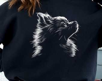 Pomeranian Silhouette Comfort Colors T shirt, Pomeranian Shirt, Pomeranian Gifts, Gift for Pomeranian Owner, Pom Dog Shirt Pommy Mommy Shirt