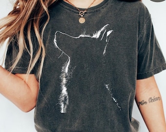 German Shepherd Silhouette Comfort Colors T Shirt, German Shepherd Tshirt, Gift for German Shepherd Owner, German Shepherd Shirt Dog Lover