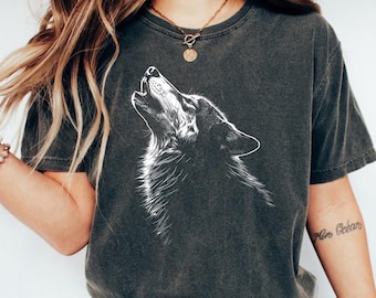 Wolf Tshirt, Animal Tshirt, Wolf Shirt, Wolves Shirt, Silver Wolf Shirt, Husky Shirt, Wolf Lover Shirt, Wolf Moon Shirt, Wolf Mountains