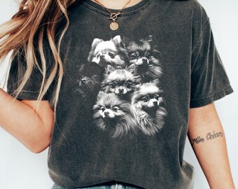 Pomeranian Silhouette Comfort Colors camiseta, camisa de Pomeranian, regalos de Pomeranian, regalo para el propietario de Pomeranian, camisa de perro Pom Pommy mami camisa
