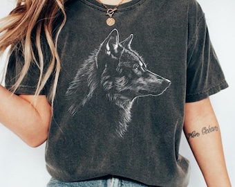 Wolf Tshirt, Animal Tshirt, Wolf Shirt, Wolves Shirt, Silver Wolf Shirt, Husky Shirt, Wolf Lover Shirt, Wolf Moon Shirt, Wolf Mountains