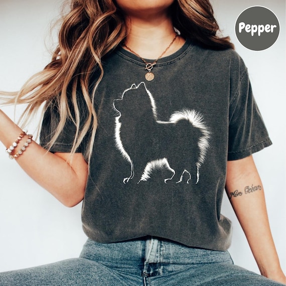 Pomeranian Silhouette Comfort Colors T shirt, Pomeranian Shirt, Pomeranian Gifts, Gift for Pomeranian Owner, Pom Dog Shirt Pommy Mommy Shirt
