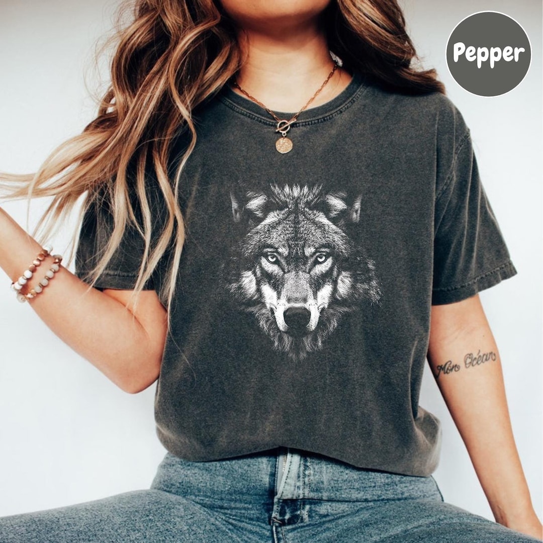 Wolf Tshirt, Animal Tshirt, Wolf Shirt, Wolves Shirt, Silver Wolf Shirt ...