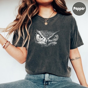 Retro uil shirt voor dierenliefhebber, uil T-shirt, uil T-shirt, vogel shirt, uil shirt voor vrouwen, uil minnaar cadeau, uil vintage grafische tshirt