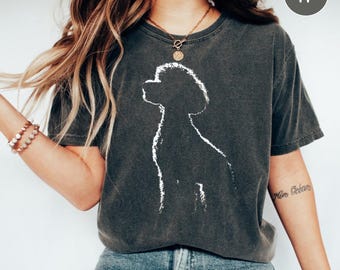 Camiseta de caniche, camiseta para perro caniche, camiseta para amantes de los perros, regalo para dueños de caniches, camiseta con gráficos de animales para dueños de mascotas, camiseta de mamá caniche con colores cómodos