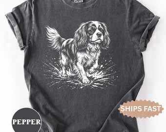 Cavalier King Charles Spaniel Comfort Colors Shirt, Gift for Cavalier Spaniel Lover, Dog Mom Owner T-Shirt