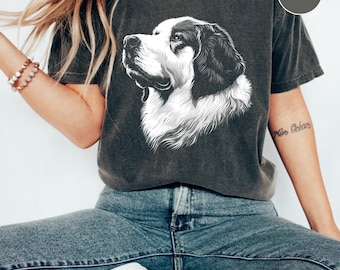 Shirt Pyreneeën, schattig groot pluizig hondenliefhebber T-shirt, cadeau Pyreneeën eigenaar, afbeelding berghond, huisdierliefhebber comfort kleuren T-shirt