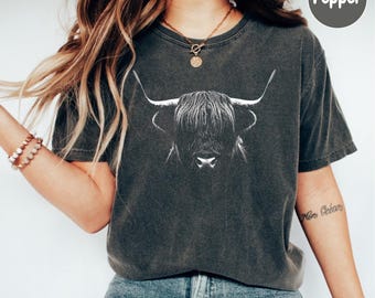 Highland Cow Shirt, Highland Cow Tee, Highland Cow Gifts, Cow Shirt, Highlander Shirt, Cow Lover Gift, Farmer Gifts, Comfort Colors
