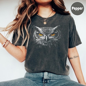 Retro uil shirt voor dierenliefhebber, uil T-shirt, uil T-shirt, vogel shirt, uil shirt voor vrouwen, uil minnaar cadeau, uil vintage grafische tshirt