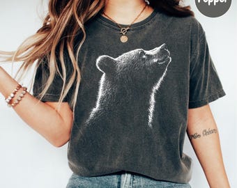 Bear Shirt, Bear Gifts, Comfort Colors Tee, Cute Animal Graphic Tee, Cozy Gift for Nature Lovers & Wildlife Fans, Animal Lover Tshirt Bear