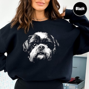 Shih Tzu Sweatshirt, Cute Shih Tzu Silhouette Comfort Colors T Shirt, Shihtzu Sweatshirt, Shih Tzu Shirt, Shih Tzu, Gift for Shih Tzu Owner