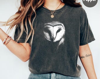 Eulen-Shirt, Eulen-Liebhaber-Grafik-Hemd, Retro Eulen-Hemd für Tierliebhaber, Vogelbeobachter-T-Shirt Geschenkidee, Eulen-Liebhaber-Geschenk, Eulen-T-Shirt, Komfortfarben
