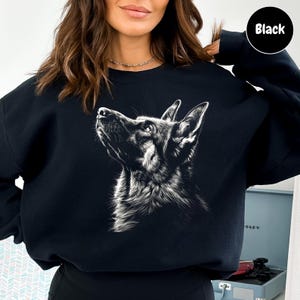 German Shepherd Sweatshirt, Gift for German Shepherd Owner, German Shepherd Sweatshirt Dog Lover, Dog Face Sweatshirt, Dog Dad Sweatshirt