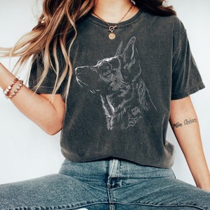 German Shepherd Comfort Colors T Shirt, German Shepherd Tshirt, Gift for German Shepherd Owner, German Shepherd Shirt, Funny Dog Mom Shirt