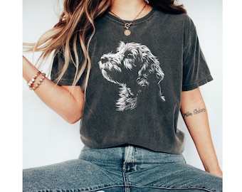 Camiseta Goldendoodle Silhouette Comfort Colors, camiseta Goldendoodle, presente para Doodle Mama, Doodle Owner Tee Dog Lover Shirt, Goldendoodle