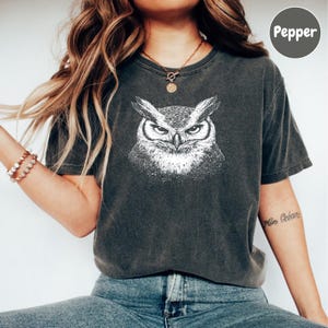 Retro uil shirt voor dierenliefhebber, uil T-shirt, uil T-shirt, vogel shirt, uil shirt voor vrouwen, uil minnaar cadeau, uil vintage grafische tshirt
