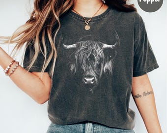 Highland Cow Shirt, Highland Cow Tee, Highland Cow Gifts, Cow Shirt, Highlander Shirt, Cow Lover Gift, Farmer Gifts, Comfort Colors
