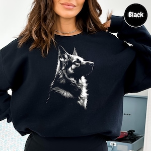 German Shepherd Sweatshirt, Gift for German Shepherd Owner, German Shepherd Sweatshirt Dog Lover, Dog Face Sweatshirt, Dog Dad Sweatshirt