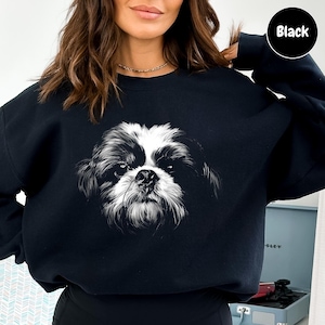 Shih Tzu Sweatshirt, Cute Shih Tzu Silhouette Comfort Colors T Shirt, Shihtzu Sweatshirt, Shih Tzu Shirt, Shih Tzu, Gift for Shih Tzu Owner