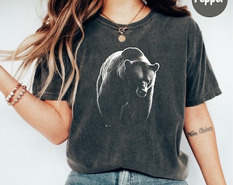 Bear Shirt, Bear Gifts, Comfort Colors Tee, Cute Animal Graphic Tee, Cozy Gift for Nature Lovers & Wildlife Fans, Animal Lover Tshirt Bear