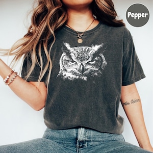 Retro uil shirt voor dierenliefhebber, uil T-shirt, uil T-shirt, vogel shirt, uil shirt voor vrouwen, uil minnaar cadeau, uil vintage grafische tshirt