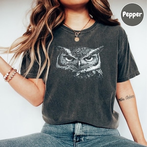 Retro uil shirt voor dierenliefhebber, uil T-shirt, uil T-shirt, vogel shirt, uil shirt voor vrouwen, uil minnaar cadeau, uil vintage grafische tshirt