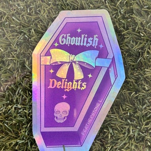 Ghoulish Delights Coffin - Sticker
