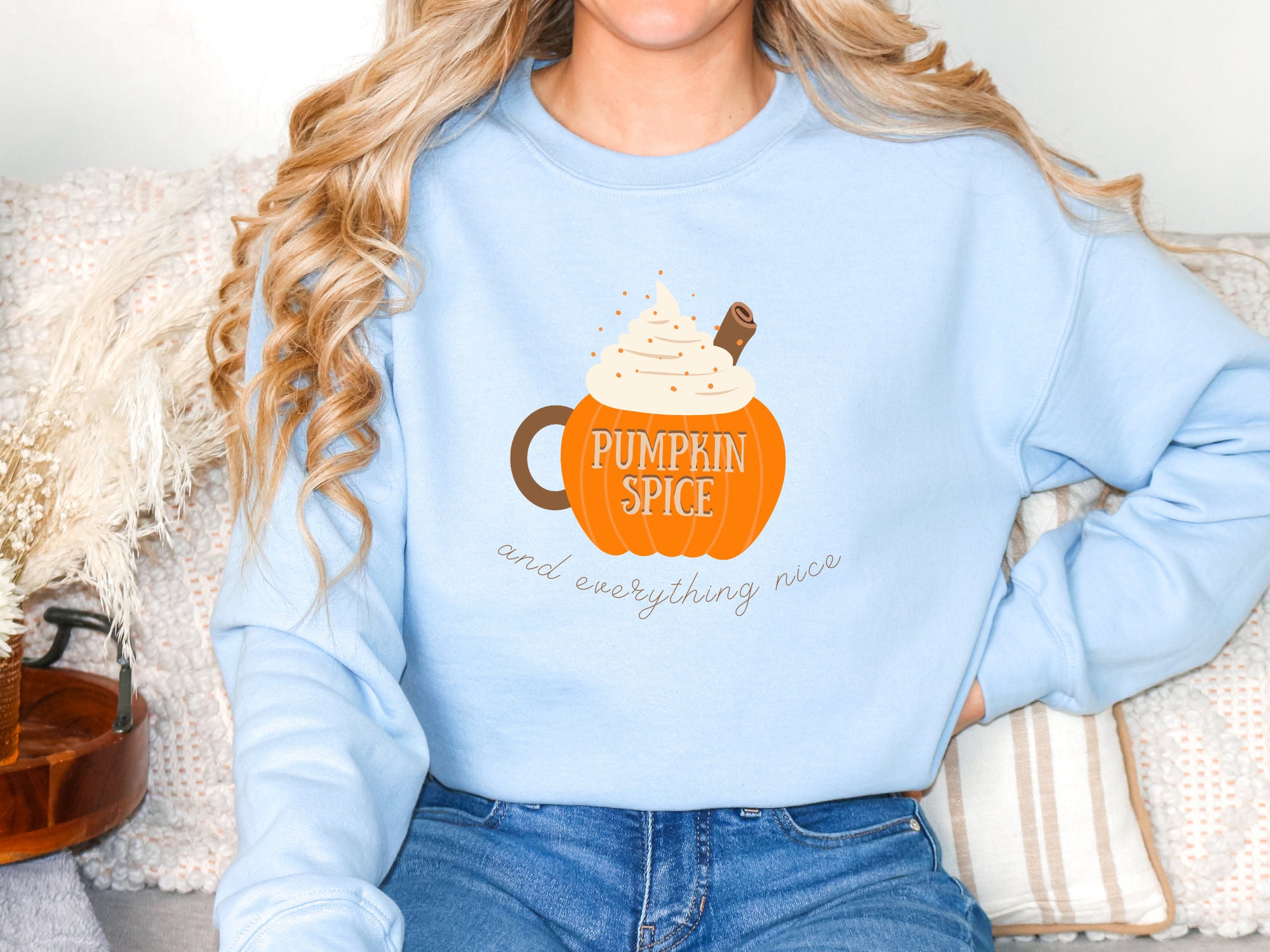 Discover Pumpkin Spice and Everything Nice Crewneck Sweatshirt