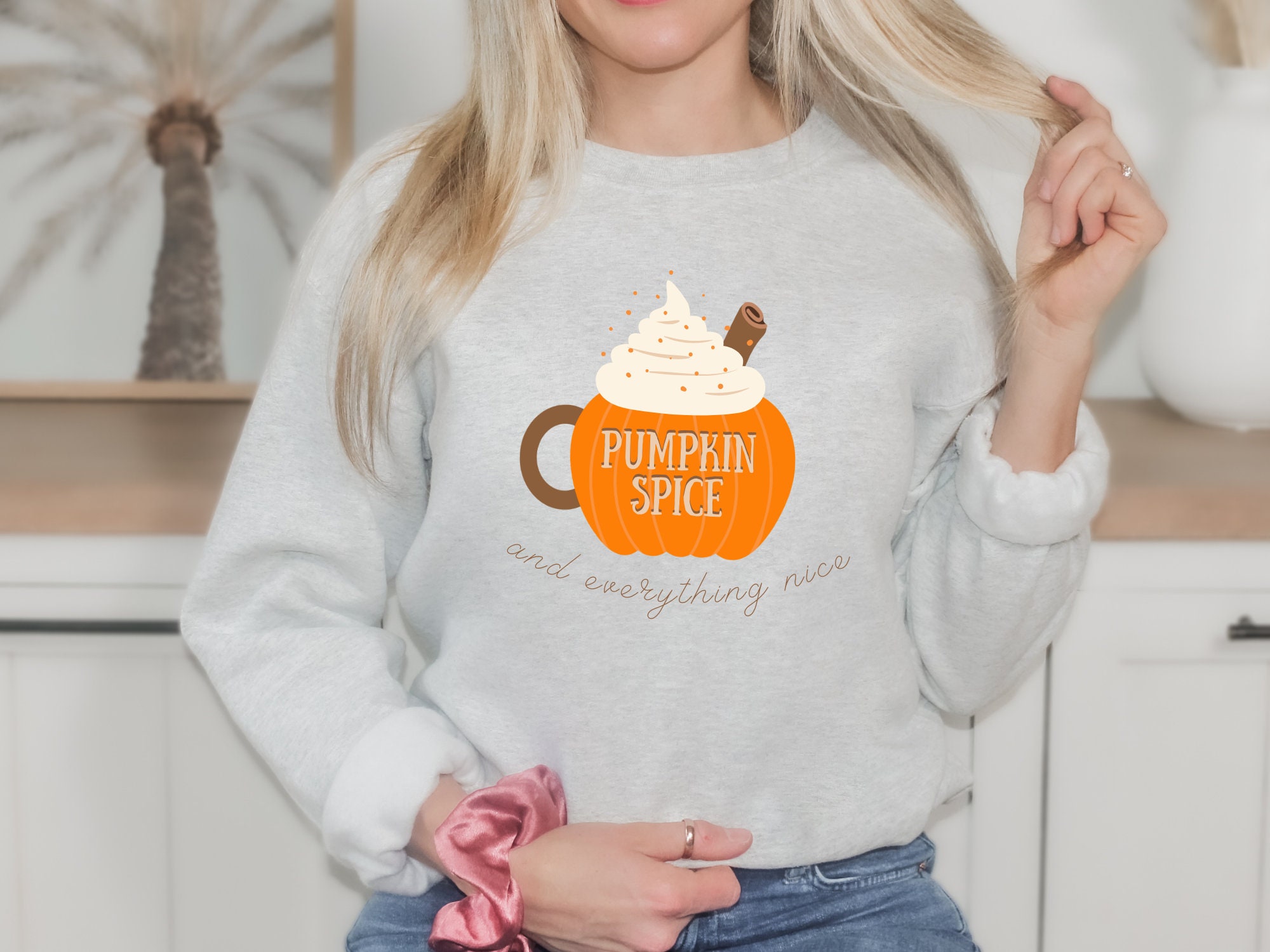 Discover Pumpkin Spice and Everything Nice Crewneck Sweatshirt