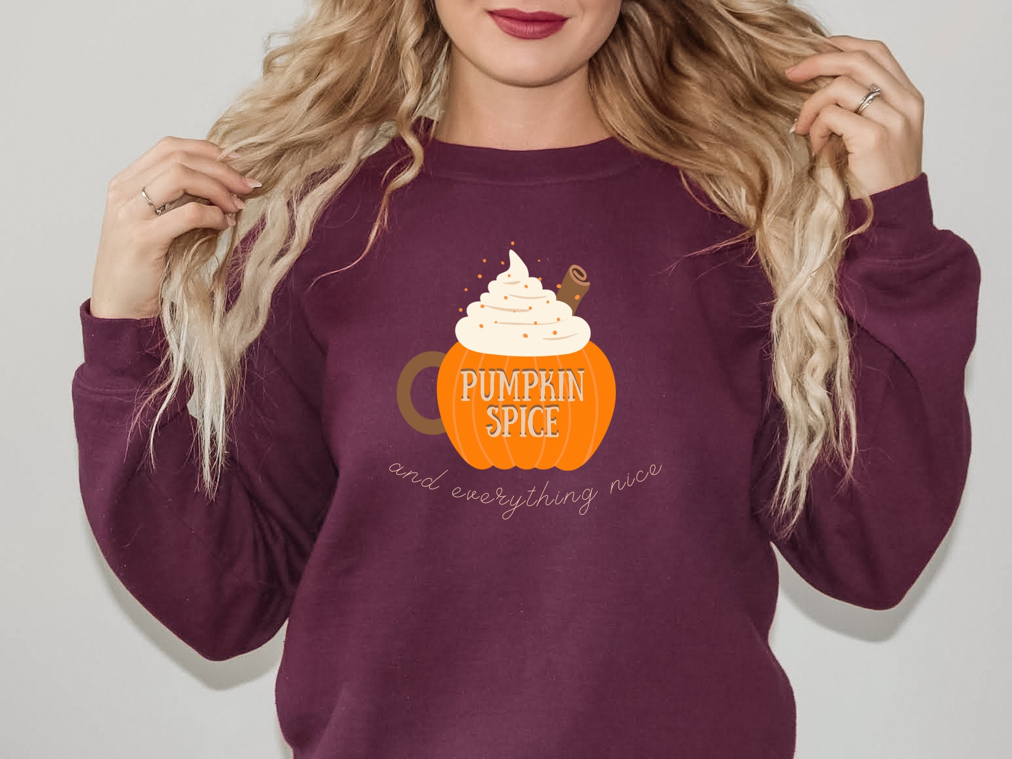 Discover Pumpkin Spice and Everything Nice Crewneck Sweatshirt