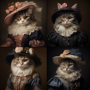 Viktorianische Katzen Kollektion 1