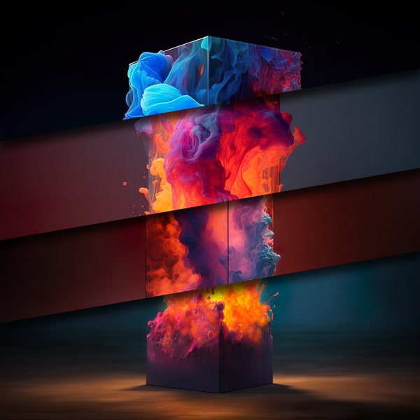 3D colorful Monoliths