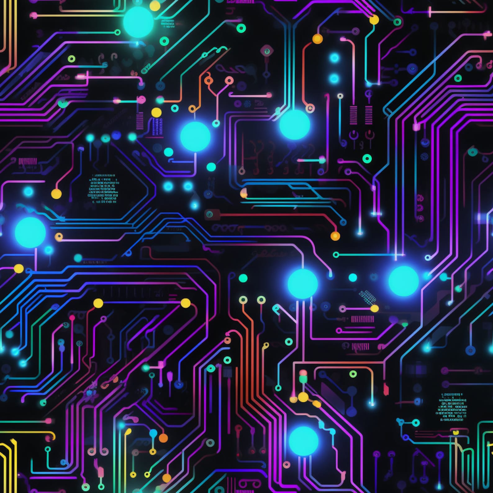 Cyberpunk Led Pattern Cyberpunk Neon Circuit Boards Patterns - Etsy