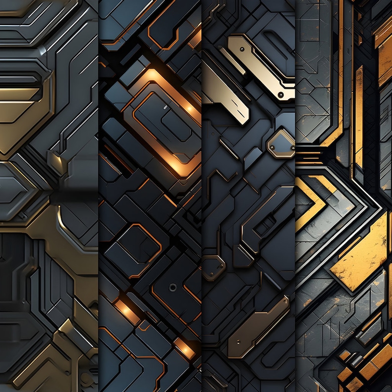 Mechanical Seamless Patterns Collection 2 - Etsy