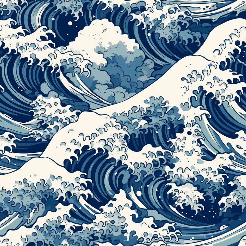 The Great Wave Patterns - Etsy