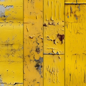 Peeled Yellow Paint Seamless Patterns