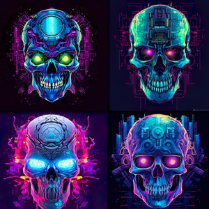 Cyberpunk Skulls