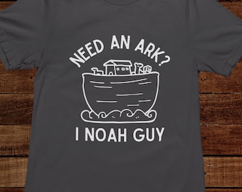 Een Ark nodig?, Noah's Ark, grappige christelijke tshirt, humoristisch cadeau voor hem, grappig shirt voor haar, Bijbel woordspeling shirt