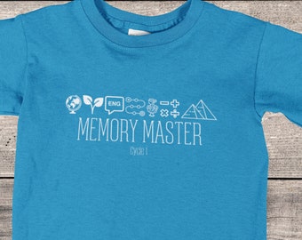 Classical Conversations Studenten-T-Shirt, Zyklus 1 Memory Master Award, Memory-Arbeits-Shirt für Kinder, Abschlussgeschenk für Homeschool-Schüler