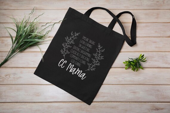CC Mama canvas tote bag, Classical Conversations bag, gift for homeschool mom, tutor director gift, Christian homeschool, CC Mom canvas bag