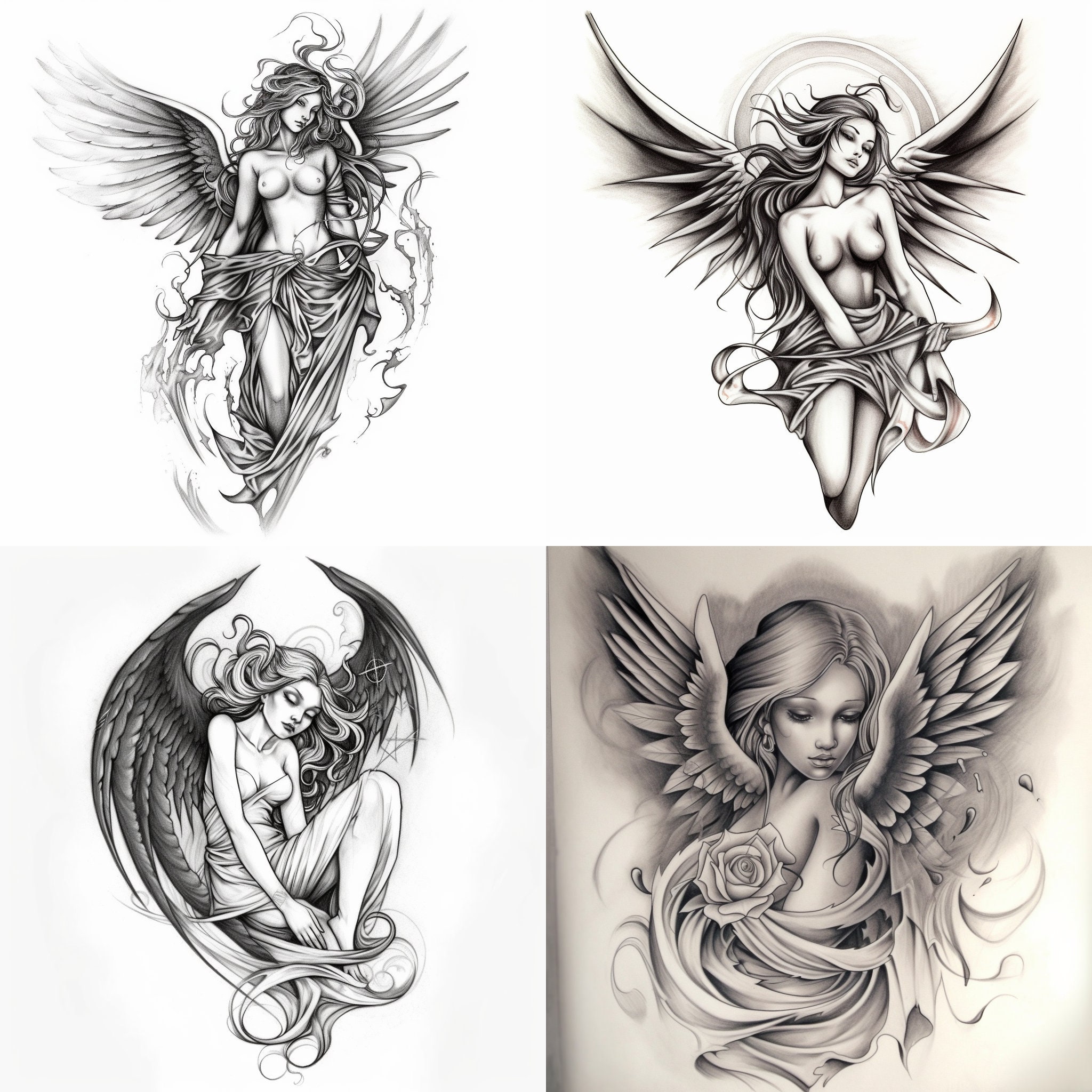 Image result for Warrior Angels with Swords Tattoos  Guardian angel tattoo  designs Angel tattoo designs Guardian angel tattoo