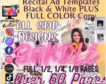 Canva Ad Template Bundle – Recital, Dance, Football Program (Digital)