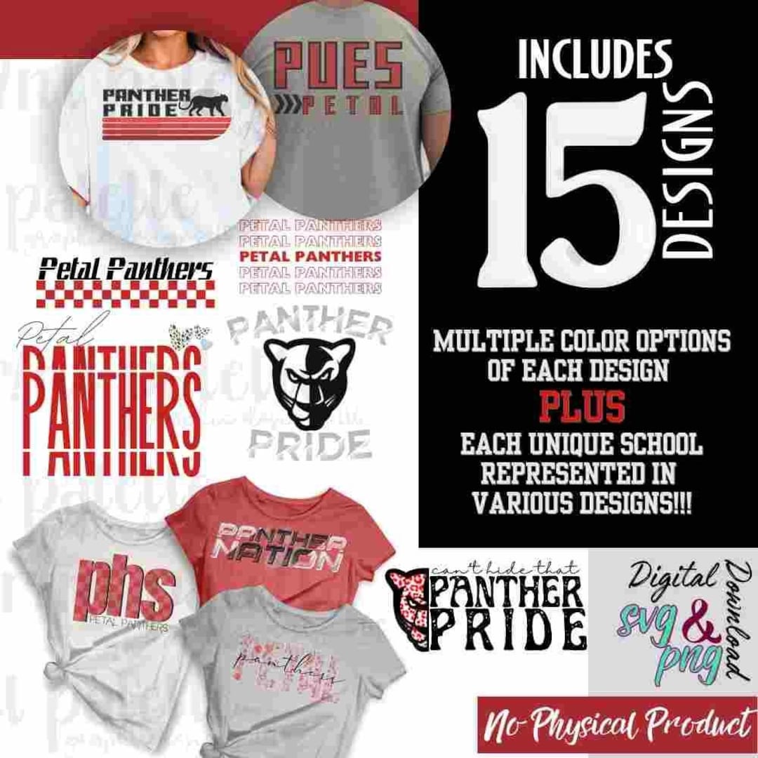 Petal Panthers SVG PNG, School T-shirt Designs (digital Download) - Etsy