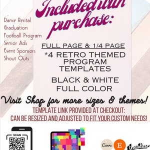 4 FULL & 1/4 Pagetemplates Ad RETRO Themed - Black and White, Color ...