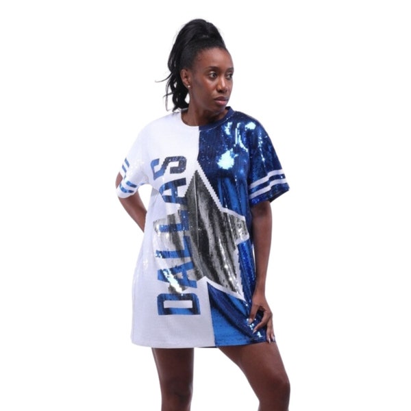 Dallas Cowboys Sequin Dress Etsy
