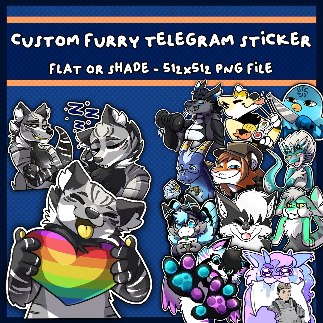 Telegram Stickers - Custom Furry Sticker for Telegram, Made-to-order ...