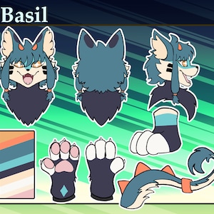 Custom Partial Fursuit Reference Sheet Commission - Personalized ...
