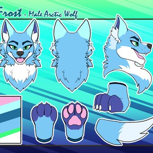Custom Partial Fursuit Reference Sheet Commission Personalized Partial ...
