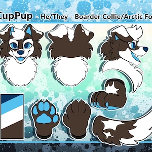 Custom Partial Fursuit Reference Sheet Commission - Personalized ...