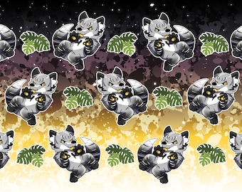 custom furry wallpaper commission  - personalized pattern fursona artwork original character digital art : Custom Furry Art with background